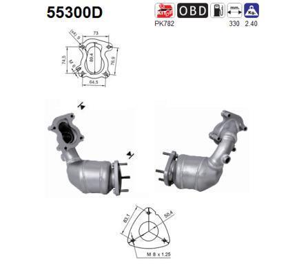 Catalyseur (Pot catalytique) AS ref. 55300D