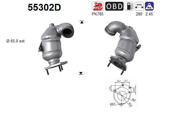 Catalyseur (Pot catalytique) AS ref. 55302D