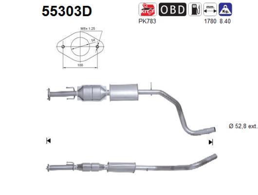 Catalyseur (Pot catalytique) AS ref. 55303D