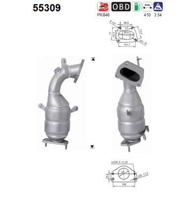 Catalyseur (Pot catalytique) AS ref. 55309