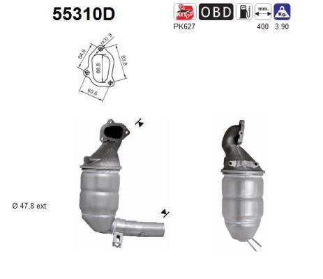 Catalyseur (Pot catalytique) AS ref. 55310D