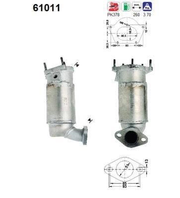 Catalyseur (Pot catalytique) AS 61011