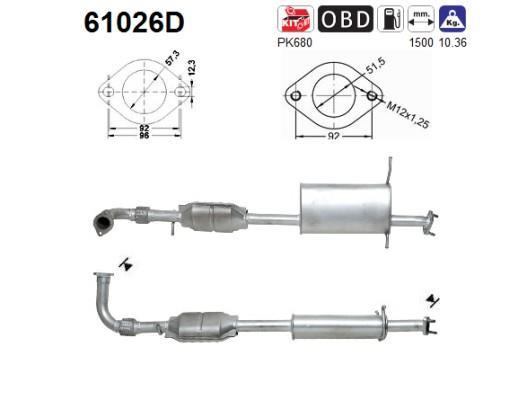 Catalyseur (Pot catalytique) AS 61026D
