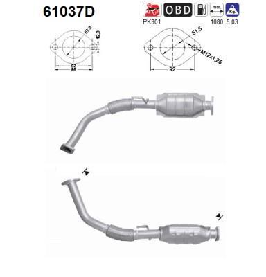 Catalyseur (Pot catalytique) AS ref. 61037D