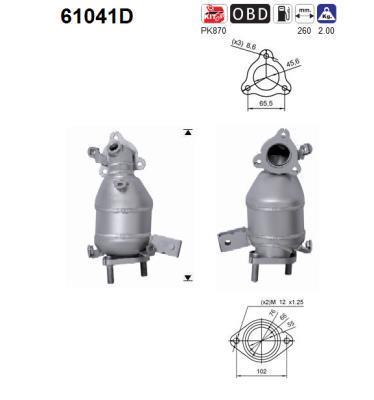 Catalyseur (Pot catalytique) AS ref. 61041D