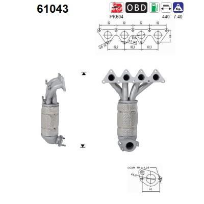 Catalyseur (Pot catalytique) AS ref. 61043