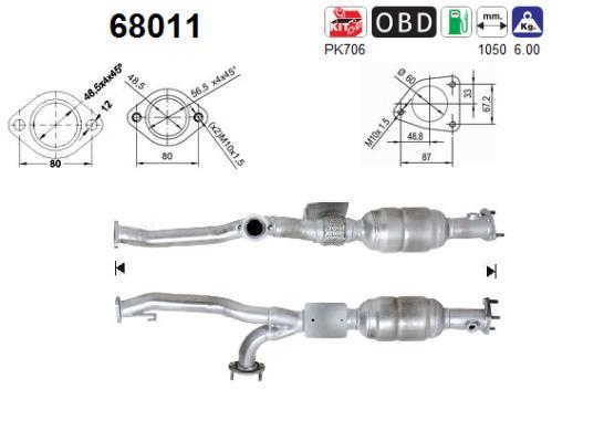 Catalyseur (Pot catalytique) AS 68011