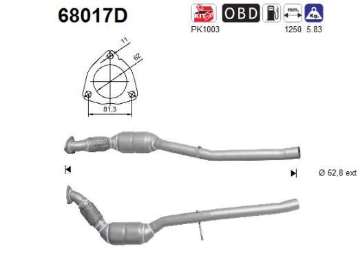 Catalyseur (Pot catalytique) AS ref. 68017D