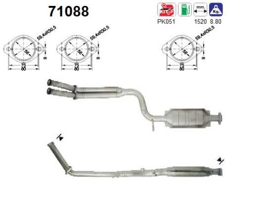 Catalyseur (Pot catalytique) AS 71088