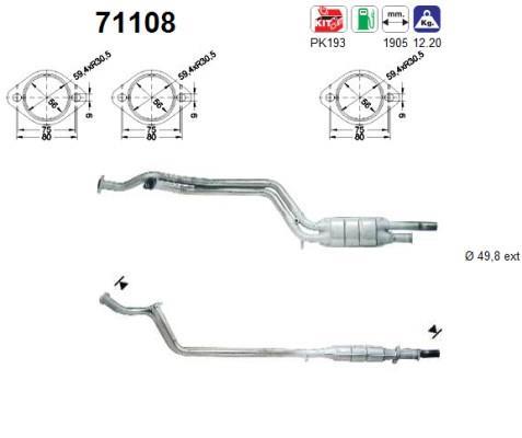 Catalyseur (Pot catalytique) AS 71108