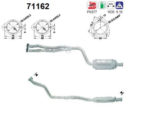 Catalyseur (Pot catalytique) AS 71162
