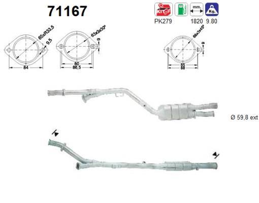 Catalyseur (Pot catalytique) AS 71167