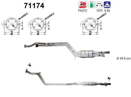 Catalyseur (Pot catalytique) AS 71174