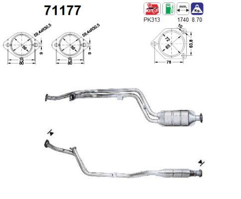 Catalyseur (Pot catalytique) AS 71177