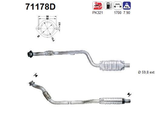 Catalyseur (Pot catalytique) AS 71178D