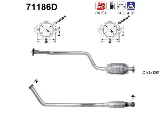 Catalyseur (Pot catalytique) AS ref. 71186D