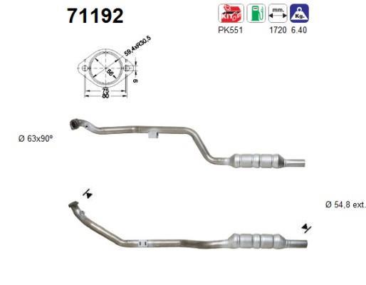 Catalyseur (Pot catalytique) AS 71192