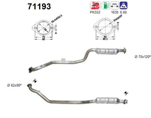 Catalyseur (Pot catalytique) AS 71193