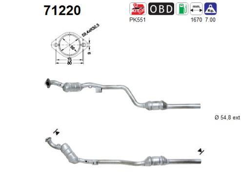 Catalyseur (Pot catalytique) AS 71220