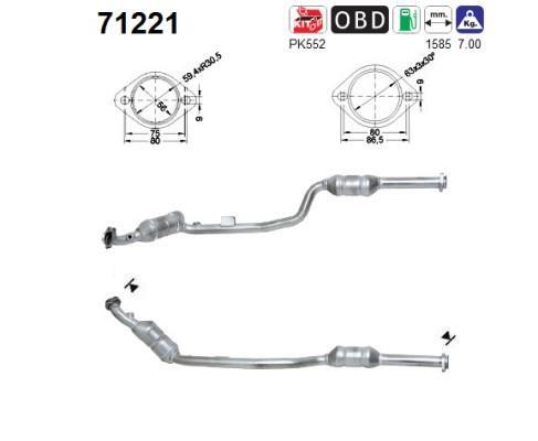 Catalyseur (Pot catalytique) AS 71221