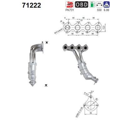 Catalyseur (Pot catalytique) AS 71222