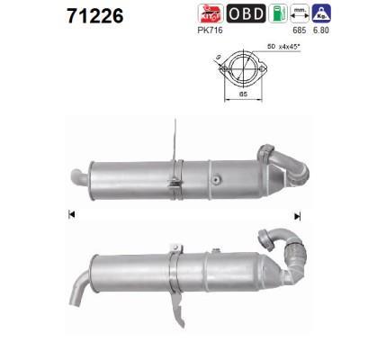 Catalyseur (Pot catalytique) AS ref. 71226