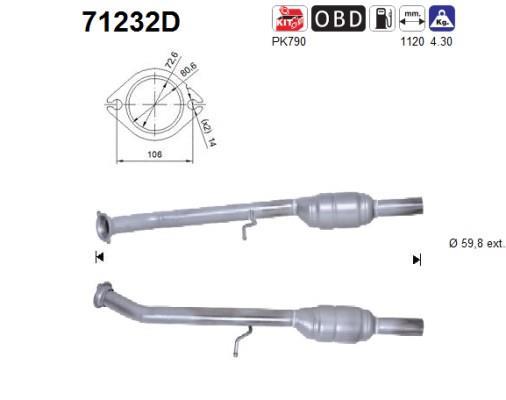Catalyseur (Pot catalytique) AS 71232D