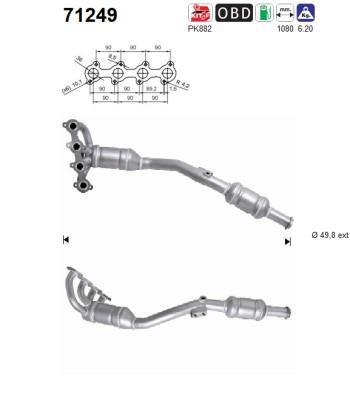 Catalyseur (Pot catalytique) AS ref. 71249