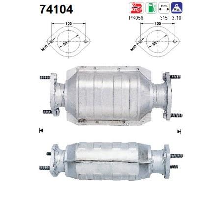 Catalyseur (Pot catalytique) AS 74104