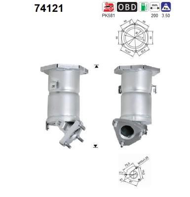 Catalyseur (Pot catalytique) AS ref. 74121