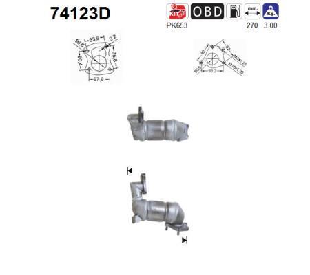 Catalyseur (Pot catalytique) AS 74123D