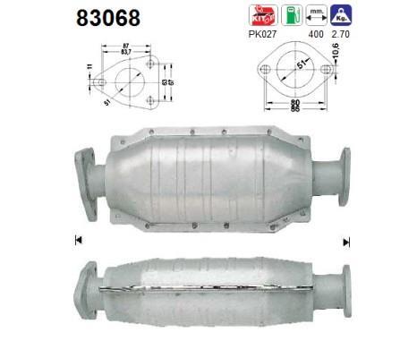 Catalyseur (Pot catalytique) AS ref. 83068