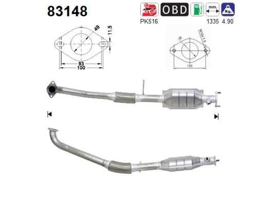 Catalyseur (Pot catalytique) AS 83148