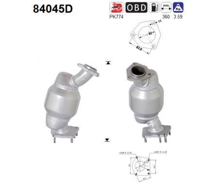 Catalyseur (Pot catalytique) AS 84045D