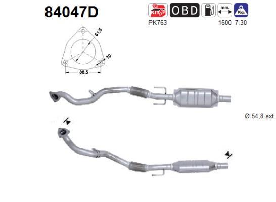Catalyseur (Pot catalytique) AS ref. 84047D