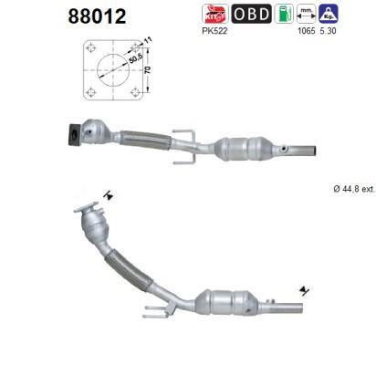 Catalyseur (Pot catalytique) AS 88012