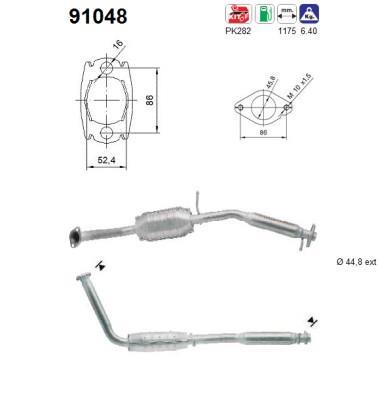 Catalyseur (Pot catalytique) AS ref. 91048