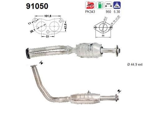 Catalyseur (Pot catalytique) AS ref. 91050