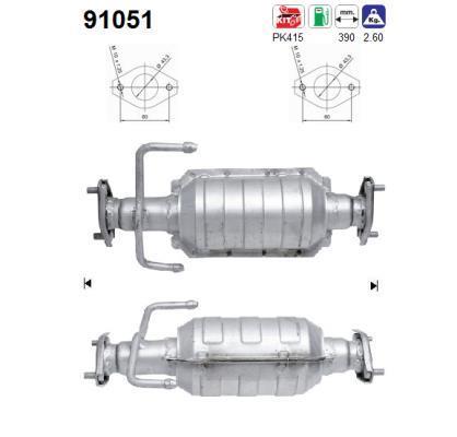 Catalyseur (Pot catalytique) AS ref. 91051
