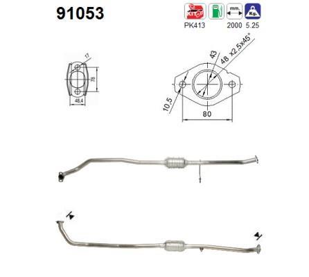 Catalyseur (Pot catalytique) AS ref. 91053