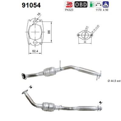Catalyseur (Pot catalytique) AS ref. 91054