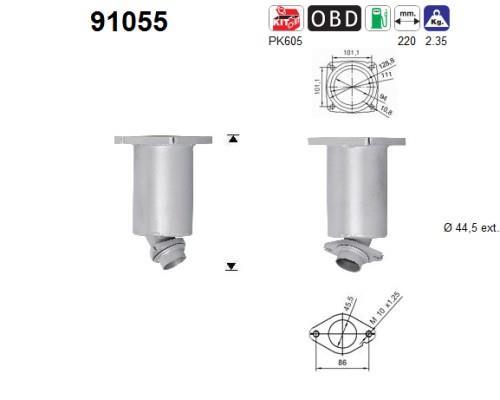 Catalyseur (Pot catalytique) AS ref. 91055