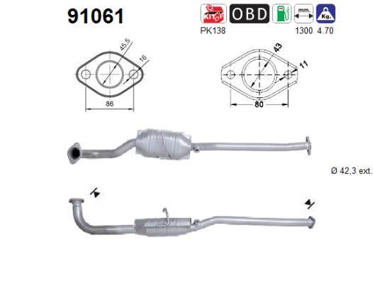 Catalyseur (Pot catalytique) AS 91061