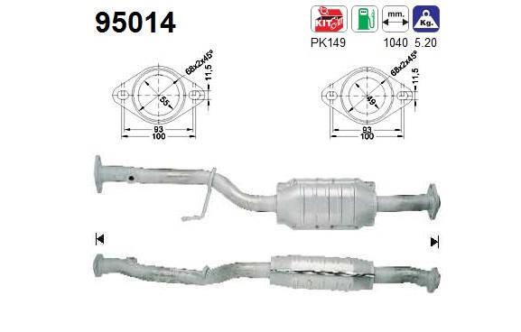 Catalyseur (Pot catalytique) AS 95014