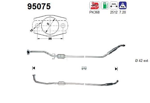 Catalyseur (Pot catalytique) AS 95075