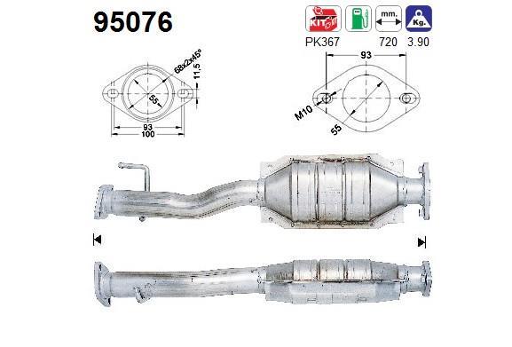 Catalyseur (Pot catalytique) AS 95076
