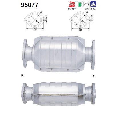 Catalyseur (Pot catalytique) AS ref. 95077