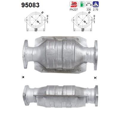 Catalyseur (Pot catalytique) AS ref. 95083