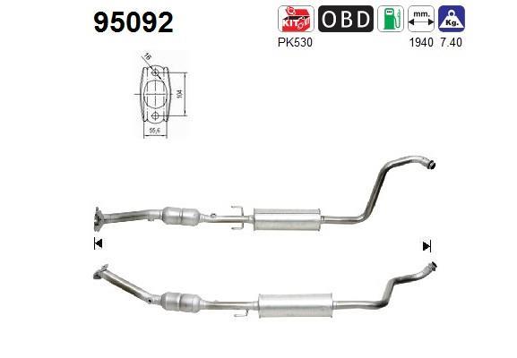 Catalyseur (Pot catalytique) AS 95092