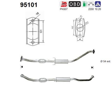 Catalyseur (Pot catalytique) AS 95101